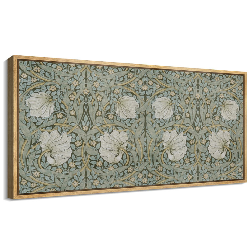 wall26 Green Abstract Floral Botanical Pattern Art Nouveau William